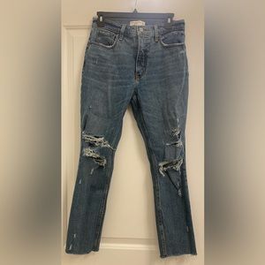 Abercrombie the skinny high rise size 4/27 short length